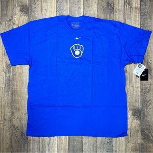 Nike Milwaukee Brewers MLB Baseball T Shirt Men’s XXL Blue New With Tags